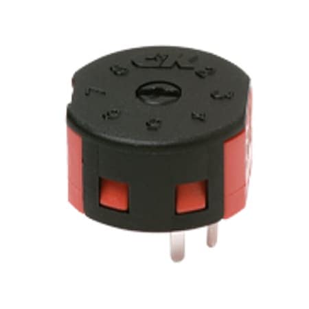 C&K Components Rotary Switch, 3 Positions, Sp3T, Latched, 4A, 28Vdc, Wire Terminal, Flat Type Actuator, Panel F10308RSWCQ